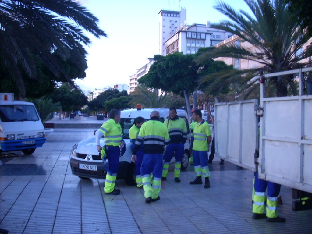 La zona carnavalera, antes de que actué Limpieza Viaria